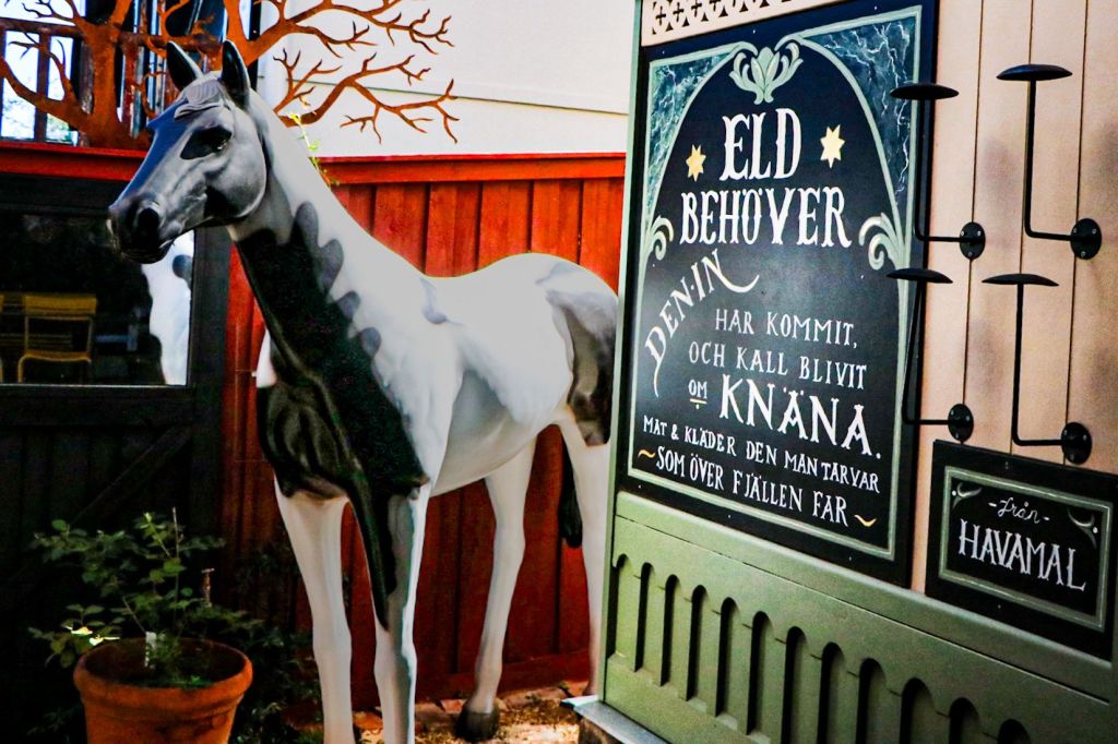 Susan, the courtyard horse.